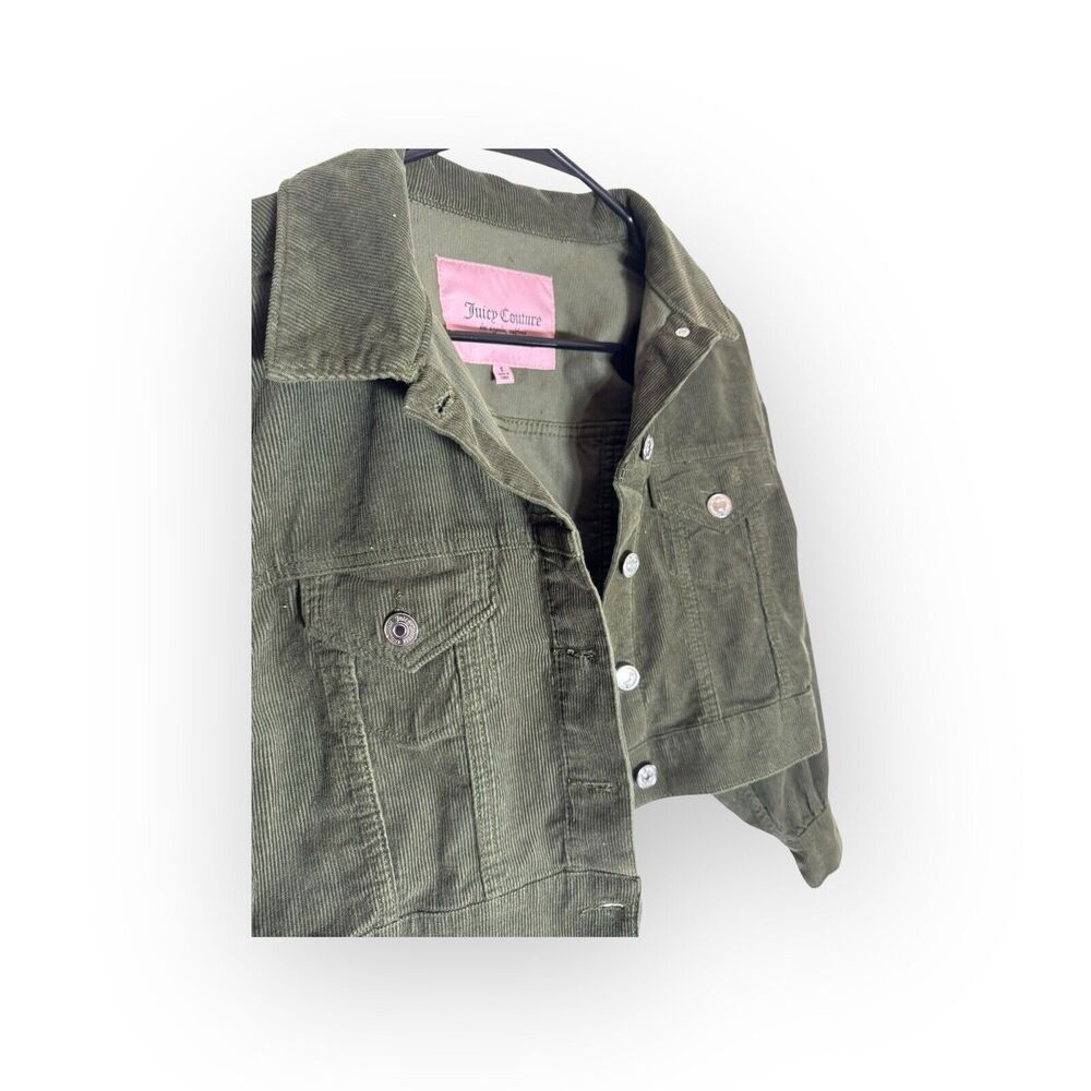 Vintage Juicy Couture Jeans Corduroy Trucker Style Button Up Jacket Womens Small